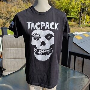 Men's Medium Tacpack T-Shirt Black Short Sleeve Tactical Gear